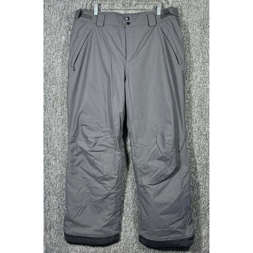 Columbia Snow Pants Gray‎ Omni-Tech Insulated Ski Snowboard Men Large Regular